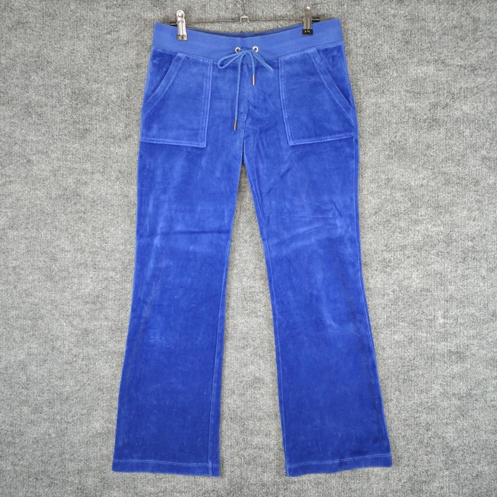vtg y2k Juicy Couture Pants Womens Small Blue Velour